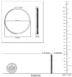 1.85 Carat (ctw) Round Black & White Diamond Halfway Double Row Inside Out Hinged Huggie Hoop Earrings for Women in 14K White Gold
