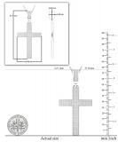 Round White Diamond Iced Out Slider Holy Cross Pendant with 18 Inch Silver Chain for Men 3/4 CT (0.77 ctw, Color I-J, Clarity I2-I3) in 925 Sterling Silver