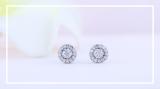 Round White Diamond Swirl Center with Filigree Grooved Sides Stud Earrings for Her (0.26 ctw, Color I-J, Clarity I2-I3) in 925 Sterling Silver