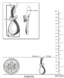 0.20 Carat (ctw) Round Black & White Diamond Abstract Infinity Twist Pendant for Women 1/5 CT in 925 Sterling Silver