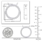 Round White Diamond Open Eternity Circle of Life Circle Pendant Necklace for Women 1/10 CT (0.11 ctw, Color I-J, Clarity I2-I3) in 10K White Gold