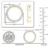 Round White Diamond Open Eternity Circle of Life Circle Pendant Necklace for Women 1/10 CT (0.11 ctw, Color I-J, Clarity I1-I2) in 14K Yellow Gold
