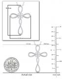 Round White Diamond Infinity Swirl Cross Pendant with 18 inch Silver Chain for Women (0.21 ctw, Color I-J, Clarity I2-I3) in 925 Sterling Silver