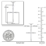 Round White Diamond Charming Cross Pendant for Women 1/5 CT (0.20 ctw, Color I-J, Clarity I2-I3) in 925 Sterling Silver