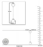 8mm Round Cultured Freshwater Pearl & 0.02 CT White Diamond Open Circle Linear Drop Earrings for Women in 925 Sterling Silver
