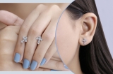 Round White Diamond Vintage Cross Stud Earrings for Women (0.13 ctw, Color I-J, Clarity I2-I3) in 925 Sterling Silver in Screw Back