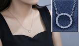 Round White Diamond Open Eternity Circle of Life Pendant for Women 1/5 CT (0.20 ctw, Color I-J, Clarity I2-I3) in 925 Sterling Silver