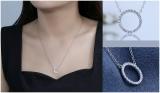 Round White Diamond Open Eternity Circle of Life Pendant for Women 1/5 CT (0.20 ctw, Color I-J, Clarity I2-I3) in 925 Sterling Silver