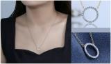 Round White Diamond Open Eternity Circle of Life Pendant for Her 1/5 CT (0.20 ctw, Color I-J, Clarity I1-I2) in 18K Yellow Gold