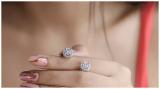 Round White Diamond Double Cushion Shape Flower Screwback Stud Earrings for Women (0.28 ctw Color I-J Clarity I1-I2) in 14K White Gold