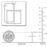 Round White Diamond Simple Religious Cross Pendant Necklace for Women 1/10 CT (0.11 ctw, Color I-J, Clarity I2-I3) in 925 Sterling Silver