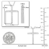 Round White Diamond Crucifix Latin Cross Reversible Pendant with 18 Inch Silver Chain for Women (0.26 ctw, Color I-J, Clarity I2-I3) in 10K White Gold