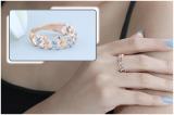Round White Diamond Cuban Style Engagement Ring for Women (0.22 ctw Color I-J Clarity I1-I2) in 18K Rose Gold