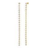 Dazzlingrock Collection Round White Diamond Linear Bar Illusion Set Drop Earrings for Her (0.12 ctw Color I-J Clarity I2-I3) in 10K Yellow Gold in Screw Back