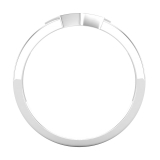 0.03 Carat Round White Diamond Hollow Star Ring for Women in 925 Sterling Silver