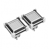 0.12 Carat (ctw) Round White Diamond V-Prong Cube Unisex Stud Earrings in 10K White Gold in Push Back