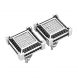 0.12 Carat (ctw) Round White Diamond V-Prong Cube Unisex Stud Earrings in 10K White Gold in Screw Back