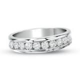 0.75 Carat (ctw) 14k White Gold Round Diamond Ladies Anniversary Wedding Ring Stackable Band 3/4 CT