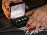 1.30 Carat (ctw) 14k White Gold Princess Diamond Ladies Bridal Engagement Ring Set