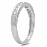 1.15 Carat (ctw) 14k White Gold Princess Diamond Ladies Anniversary Wedding Stackable Ring Band