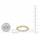 1.00 Carat (ctw) 14K Yellow Gold Round Diamond Ladies Eternity Wedding Anniversary Stackable Ring Band
