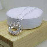 0.55 Carat (ctw) 14K White Gold Round Diamond Circle of Life Pendant 0.50 inch with gold chain