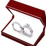 1.30 Carat (ctw) 14k White Gold Round & Baguette Diamond Ladies Bridal Semi Mount Ring Set (No Center Stone)