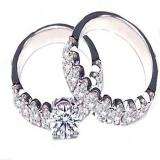 1.00 Carat (ctw) 14k White Gold Round Diamond Ladies Bridal Semi Mount Ring Set (No Center Stone)