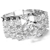 2.25 Carat (ctw) 14k White Gold Round Diamond Ladies Cocktail Ring Center 0.90 ct