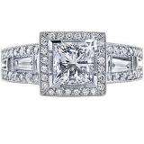 1.00 Carat (ctw) 14k White Gold Round Diamond Ladies Bridal Semi Mount Engagement Ring (No Center Stone)