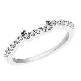 0.33 Carat (ctw) 14k White Gold Round Diamond Ladies Anniversary Wedding Ring Band Stackable