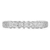 0.55 Carat (ctw) 14k White Gold Princess Diamond Ladies Anniversary Wedding Band Stackable Ring