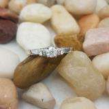 1.01 Carat (ctw) 14k White Gold Round Diamond Ladies 3 Stone Bridal Engagement Ring 1 CT
