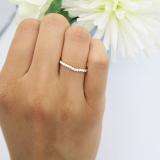 0.25 Carat (ctw) 14K Rose Gold Round White Diamond Anniversary Wedding Ring Matching Band 1/4 CT
