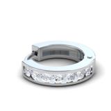 CERTIFIED 0.50 Carat (ctw) 14k White Gold Round Diamond Huggie Hoop Earrings 1/2 CT