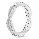 0.66 Carat (ctw) 14k White Gold Round Diamond Ladies Eternity Anniversary Wedding Band Ring