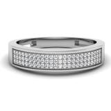 0.25 Carat (ctw) 10k White Gold Brilliant Round Diamond Ladies Anniversary Wedding Band 1/4 CT