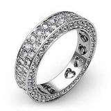 1.00 Carat (ctw) 14k White Gold Round Diamond Ladies Anniversary Eternity Wedding Band