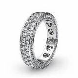 1.00 Carat (ctw) 14k White Gold Round Diamond Ladies Anniversary Eternity Wedding Band