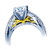 0.50 Carat (ctw) 14k White Gold Round Diamond Ladies Bridal Semi Mount Ring Set (No Center Stone)