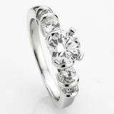 0.75 Carat (ctw) 14k White Gold Round Diamond Ladies Bridal Semi Mount Ring Set (No Center Stone)