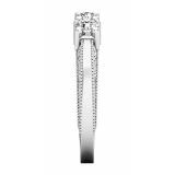 0.70 Carat (ctw) 10K White Gold Round Diamond Ladies Anniversary Wedding Stackable Band Ring 3/4 CT