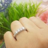 0.70 Carat (ctw) 10K White Gold Round Diamond Ladies Anniversary Wedding Stackable Band Ring 3/4 CT
