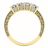 0.70 Carat (ctw) 10K Yellow Gold Round Diamond Ladies Anniversary Wedding Stackable Band Ring 3/4 CT