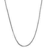 Box Chain 14 Karat  White Gold 16 Inch Necklace 0.4mm Wide