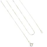 Thin Delicate 10k White Gold Box Chain Necklace (18 inch)