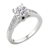 0.25 Carat (Ctw) 14k White Gold Round Diamond Ladies Semi Mount Bridal Engagement Ring 1/4 CT (No Center Stone)