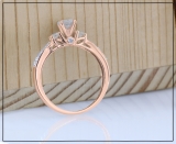 1.00 Carat (ctw) 10K Rose Gold Round Diamond Ladies 3 Stone Bridal Engagement Ring 1 CT