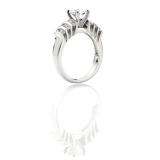 0.50 Carat (ctw) 14k White Gold Round Diamond Ladies Semi Mount Bridal Engagement Ring 1/2 CT (No Center Stone)