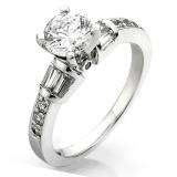 0.33 Carat (Ctw) 14k White Gold Round Diamond Ladies Bridal Semi Mount Engagement Ring 1/3 CT (No Center Stone)